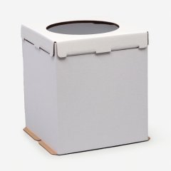 Коробка для торта с окном белая 50х50х50 см 10477526