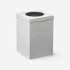 Коробка для торта с круглым окном белая 30х30х45 см 430451, ForG COMFORT I W W 300*300*450 S 